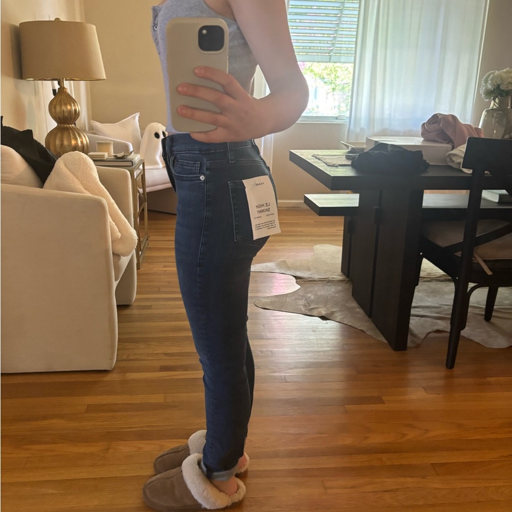Frame Denim High Rise Dark Blue Jeans
